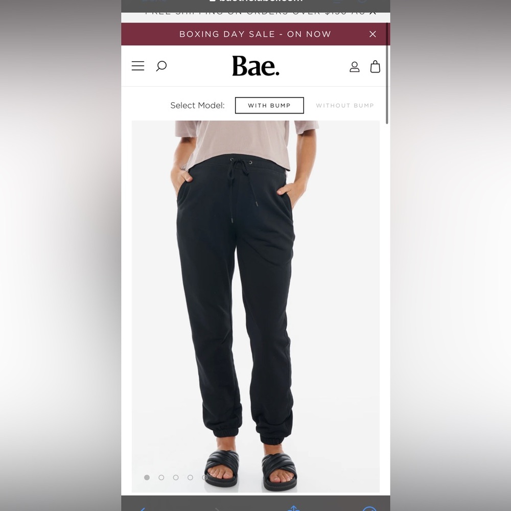 Black MATERNITY Jogger Pants